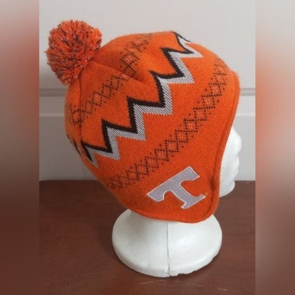 YOUTH NCAA Tennessee Volunteers Beanie Hat Knit Cap Orange White - Picture 2 of 8
